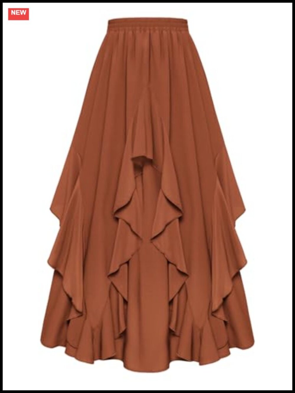 Ruffled Flowy Maxi Skirt with Pockets | A-Line Chiffon Summer Renaissance Skirt